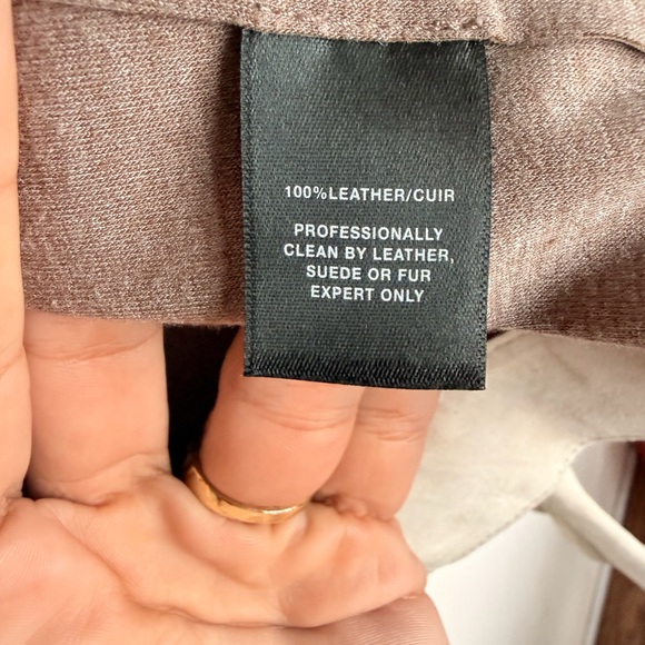 Lafayette 148 New York Tan Leather Jacket - Picture 7 of 7